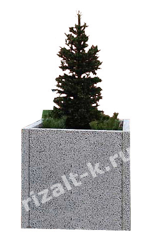Кадка для деревьев  бетонная  с каменной крошкой