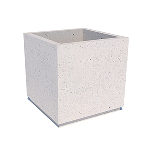 Цветочница  (вазон) бетонная 10.21 с каменной крошкой